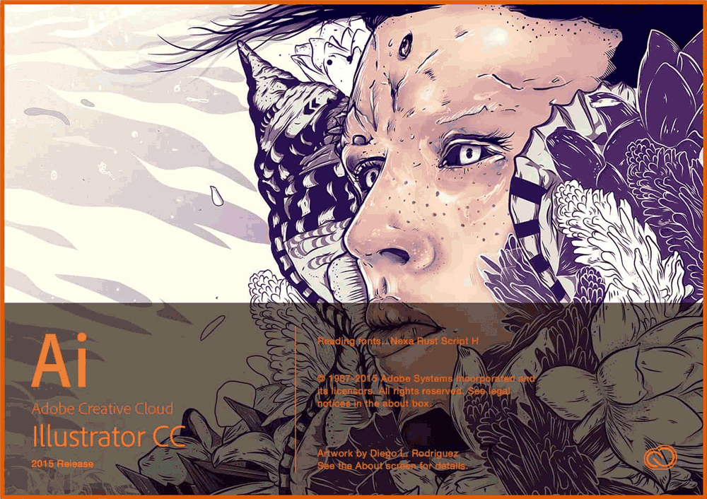 Adobe Illustrator CC 2015 version 19 splash screen 2016 Adobe Illustrator CC 2015 version 19 splash screen 2016