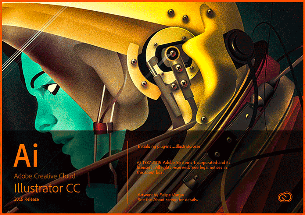Adobe Illustrator CC 2015 version 19 splash screen 2016 Adobe Illustrator CC 2015 version 19 splash screen 2016