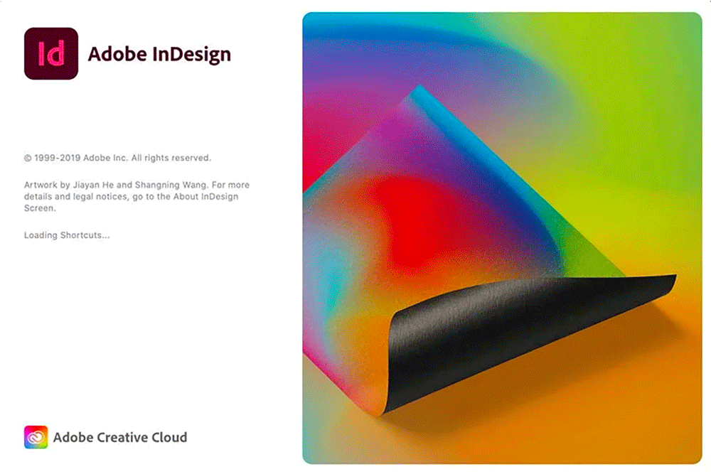 Adobe InDesign CC 2020 version 15.0 splash screen 2019 Adobe InDesign CC 2020 version 15.0 splash screen 2019