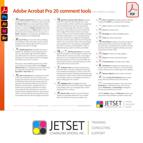 Acrobat Pro commenting tools